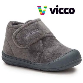 Resim Vicco Color Ilk Adım Bebek Ortopedik Çocuk Panduf Spor Ayakkabı Füme 