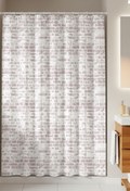 Resim Tropikhome Kahverengi Duş Perde Küflenmez Banyo Perdesi Yüksek Kalite Kumaş Küvet Perdesi 180x200cm Banyo Perde 