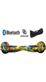 Resim Citymate Smart Balance Elektrikli Kaykay Hoverboard Çanta Hediyeli Bluetooth Hoparlörlü Desenli 