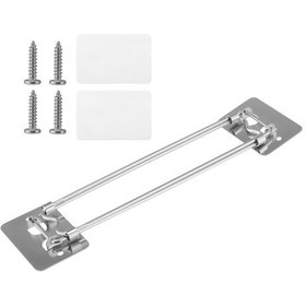 Resim Teltree Kampüs/karavan Banyo Köşe Depolama Çubuğu: Ayarlanabilir Paslanmaz Çelik, 24.5-37.8cm, Kaydırılabilir Tabanlı, Drillsiz Kurulum, Gümüş, Tekli Paket 