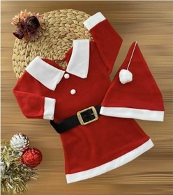 Resim Kız Çocuk Noel Kostüm - Noel Anne Kostüm - Noel Yılbaşı Kostüm - 