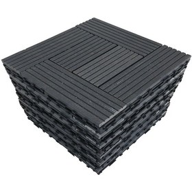 Resim Kompozit Zemin Döşemesi 1 m2 (11 Adet Karo) Antrasit 30CM 