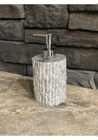 Resim Gri Dekoratif Patlatma Model Mermer Gümüş Pompalı Sıvı Sabunluk 1.sınıf Beyaz 