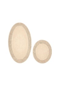 Resim İva Home Tiffany Oval 2'li Pamuklu Klozet Takımı Cappucino Cappuccino 