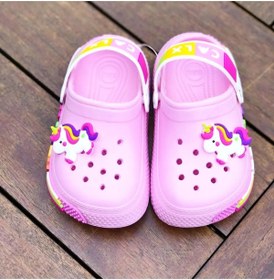 Resim minibonito Kız Çocuk Unicorn Figürlü Kaydırmaz Taban Terlik Sandalet 