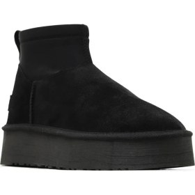 Resim Bueno Shoes Siyah Süet Kadın Dolgu Topuklu Bot 05AG2114054 05AG2114054 