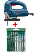 Resim Bosch Professional Gst 8000 E Dekupaj Testere Dekopaj + 10 Parça Metal Ahşap Karışık Testere Bıçağı 