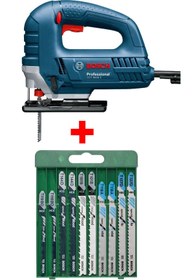 Resim Bosch Professional Gst 8000 E Dekupaj Testere Dekopaj + 10 Parça Metal Ahşap Karışık Testere Bıçağı 