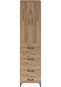 Resim Hyperion Dolap 3 Raflı 4 Çekmeceli 2 Kapaklı 60x44x243 Çam-çam Atlas Çam 