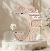 Resim Gateesat 38 40 41mm Khaki Esnek Naylon Kayış 5 Kalp Aksesuarlı Ayarlanabilir İwatch Bilekliği 