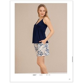 Resim Baha Perfect Club Kadın İp Askılı Şortlu Pijama Takımı 4367 - 1 Adet Lacivert 