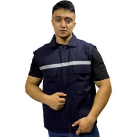 Resim Bafaco Tekstil Gabardin 7/7 Reflektörlü Kışlık Yelek 