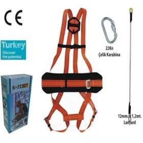 Resim Safeset Paraşüt Tipi Bel Destekli Emniyet Kemeri (483197936) 