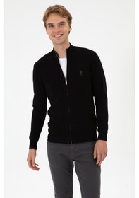 Resim U.S. Polo Assn. Erkek Slim Fit Siyah Triko Hırka 50313684-VR046 