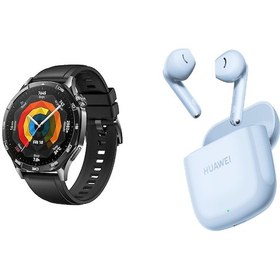 Resim Huawei Watch GT 5 46 MM Akıllı Saat (Huawei Türkiye Garantili) Siyah+Huawei Freebuds SE 2 Bluetooth 5.3 Mavi Kulaklık 