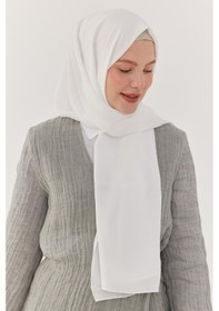 Resim Mirsoy Scarf Jazz Şal - Beyaz Beyaz 