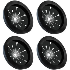 Resim Dianziye Ev Çöp İşleyici Korumalı Kapak Seti - 4 Adet Nbr Materyal Sıvı Geçirmez, Kayma Engellli Mutfak Lavabo Tıkanıklık Önleyici Ringler 