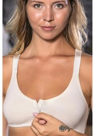 Resim Fermuarlı Pamuklu Sporcu Sütyen Ten Mgp1061 Ten 