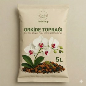 Resim Bade Shop Orkide Toprağı 5 Litre - Coco Chips, Sphagnum Yosunu ve Kömür Karışımlı Özel Substrat 