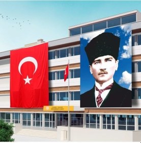 Resim 600x900 Atatürk Posteri Ve Türk Bayrağı Raşel Kumaş-4 Tek Ebat 