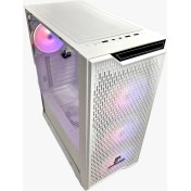 Resim Gameforce Rainy Beyaz 4X120MM Argb Halo Fan E-Atx Oyuncu Bilgisayar Kasası 