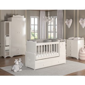 Resim Patiko Sahra 950 3 Kapılı Bebek Odası Takımı Beyaz 