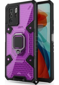 Resim Xiaomi Redmi Note 10 Pro 5g Uzay Pc Tpu Yüzük Tutucu Koruyucu Kılıf Mor 