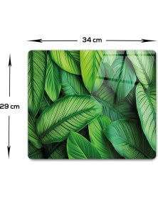 Resim Decorita Cam Kesme Tahtası - Cam Kesme Tablası | Yaprak Festivali | 29CM x 34CM 