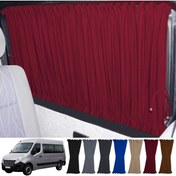 Resim Oto Pandami Renault Master 3. Nesil Uzun Şase 2010+ Uyumlu Bordo Raylı Oto Perde Takımı 