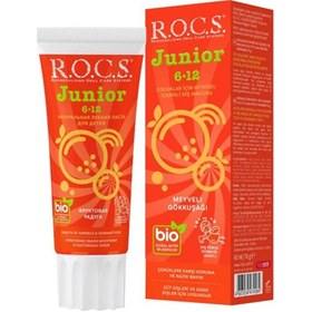 Resim Rocs Junior Meyveli Gökkuşağı Diş Macunu 6-12 Yaş 60 Ml 