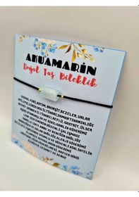 Resim Gümüştel El Sanatları Sertifikalı Doğal Taş Akumarin Taşı Bileklik Çok Renkli 