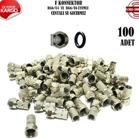 Resim Anten Kablosu Premium Rg6-U6 Contalı F Geniş Konnektör 