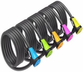 Resim Anahtarlı Kilit 8163 Neon Combo Bisiklet Kilidi Yüksek Güvenlikli KARIŞIK 