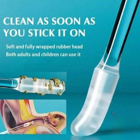 Resim 24 adet/kutu Küçük/Büyük Tek Kullanımlık Yapışkan Kulak Temizleyici Yumuşak Silikon Kulak Temizleyici Kulak Tıkanıklığı Temizleme Aracı Yaşlı Yetişkinler Çocuklar Küçük-4.0*65.0mm, Büyük-5.0*65.5mm 