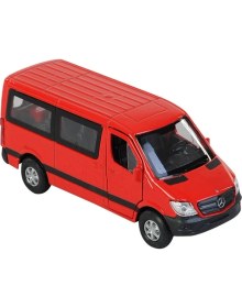 Resim Welly Metal Mercedes Sprinter Minibüs Kırmızı 