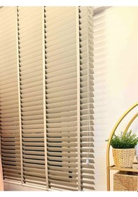 Resim Açık Gri 50 Mm Ahşap Görünümlü Jaluzi Açık Gri 