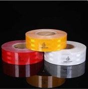 Resim Pazly 25m Uzunluk Beyaz 5cm Genişlik Araba Yansıtıcı Uyarı Kırmızı Beyaz Şerit Motosiklet Reflektif Bant, Pet Materyal, Wangxi Mağazası 