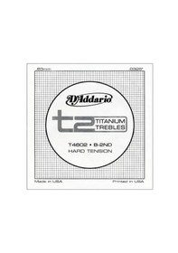 Resim D'addario T4602 T2 Series Klasik Gitar Tek Teli - 2. Tel Si/b Aksesuar Yüksek Yoğunluklu Titanium Materyal, Berrak Ses Sinyali, Dengeli Tansiyon Ve Uzun Ömürlü Performans 