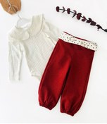 Resim COLORED BABY Kız Bebek Çocuk Kemer Detaylı Pantolon Ve Çıtçıtlı Body 2'li Takım 