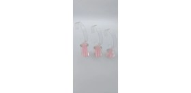 Resim Stand Market Saat Standı 3'lü Set Lazer Model Oval Pembe 