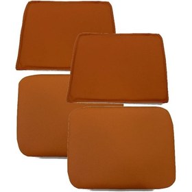 Resim Knsz minder seti 2 li zng&mğr&uslu trn suni deri tel bar sandalyesi oturma ve sırt minderi set 