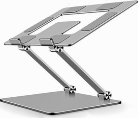 Resim Metal Ayarlanabilir Laptop, Tablet, Macbook, Matebook Yükseltici Katlanabilir Stand Tutucu Uzay Grisi 