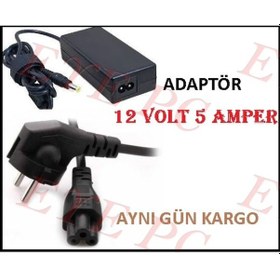 Resim 12 Volt 5A Mönitör Adaptörü Standart Uçlu 