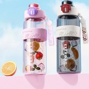 Resim 1 Adet Spor Fitness 1200ml/800ml Su Şişesi, Yeni Büyük Kapasiteli Çift Kullanımlı Seyahat Termosu - Erkekler ve Kadınlar İçin Şık Outdoor Hidrasyon Kupası - Mükemmel Tatil Hediyesi 