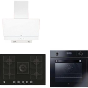 Resim Hoover Milora Ankastre Set (HOT3051BI/E Fırın + HVG74K3B 75 cm Ocak + HDG6C2GWTK Davlumbaz) 