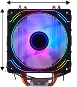 Resim GAME IN GAME Frozen II RGB Kule Tipi Soğutucu 4 Bakır Borulu 170w TDP 
