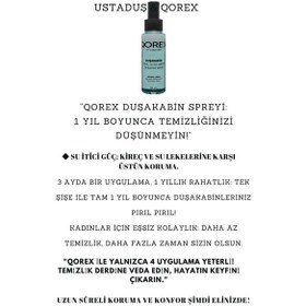 Resim Ustaduş - Qorex Marka - Siyah - 6 Mm Şeffaf Temper Cam Duşakabin H:190 Özel Seri Krom Aksesuar. Diğer 