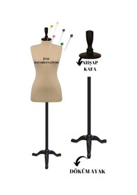 Resim Döküm Ayaklı 44 Beden Sünger İğne Batabilen Terzi Prova Mankeni K 