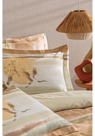 Resim Puffy Luca Çift Kişilik Saten Nevresim Takımı - Defne Turuncu 