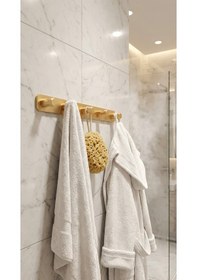 Resim 5'li Premium Gold Alüminyum Banyo Mutfak Havlu Bornoz Askısı Altın 